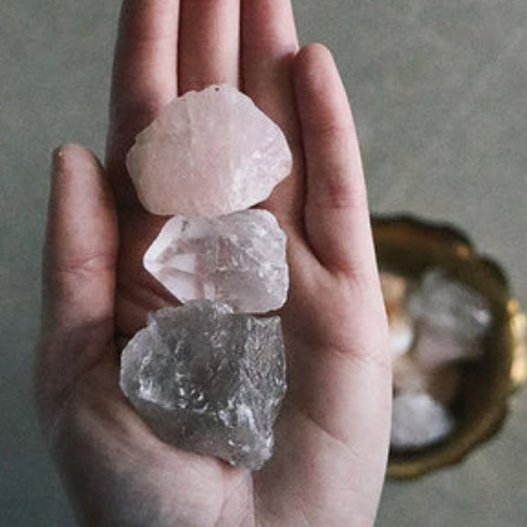 Free People Ariana Ost Jewelry Designer Silver Ring Raw Rose Quartz Crystal - Picture 10 of 10